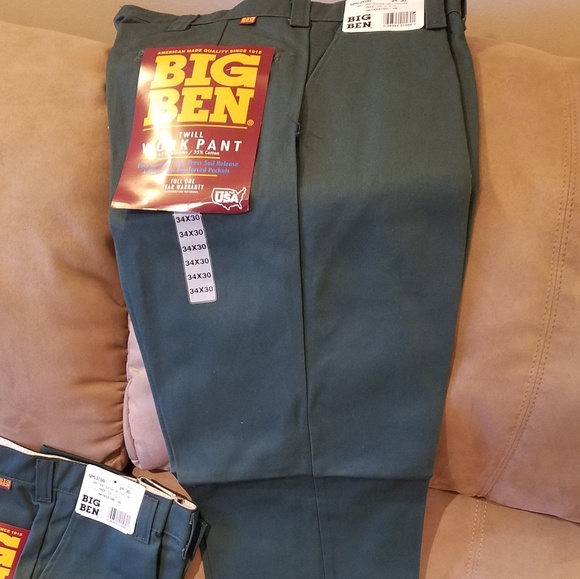 big ben Pants Mens Twill Green Work Pants Nwt Poshmark